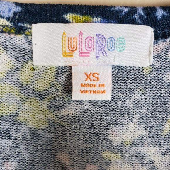 Blue Floral Sarah LuLaRoe Duster Cardigan - EUC XS - Picture 6 of 8